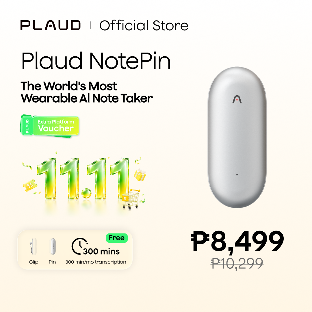 Plaud NotePin- Lunar Silver