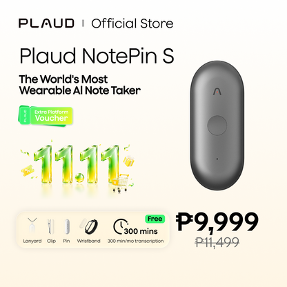 Plaud NotePin S- Black